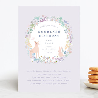 Woodland Children's Birthday Party Invitations