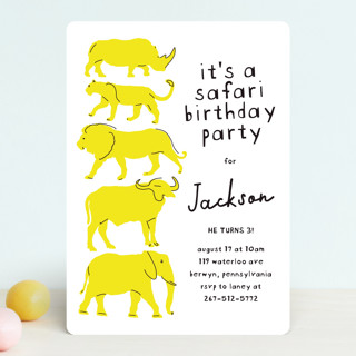 modern safari party Children's Birthday Party Invitations