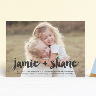 Double Painted Children's Birthday Party Invitations