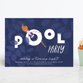 Blue Water Children's Birthday Party Invitations