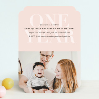 One Year Children's Birthday Party Invitations