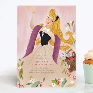 Disney's Aurora in the Forest Children's Birthday Party Invitations