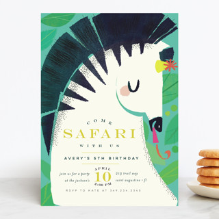 Let's Safari Children's Birthday Party Invitations