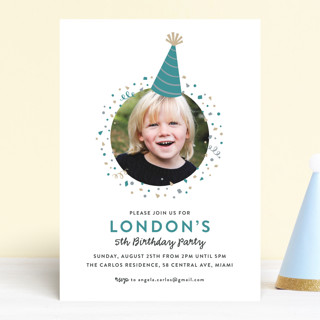 Party Hat Children's Birthday Party Invitations