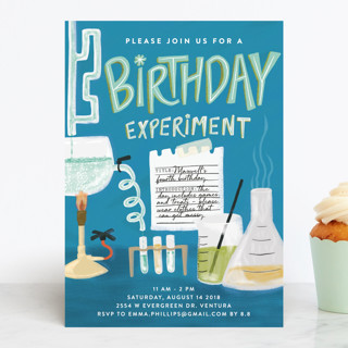 Birthday Experiment Children's Birthday Party Invitations
