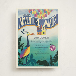 Disney and Pixar Up! Adventure Children's Birthday Party Invitations