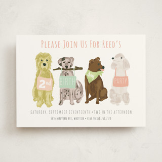 Puppy Line-Up Children's Birthday Party Invitations