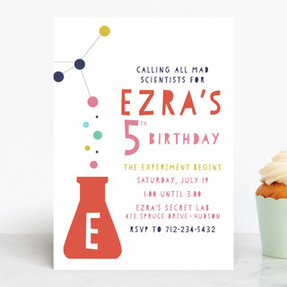 Mad Scientist Children's Birthday Party Invitations