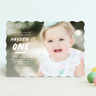 One is Fun Children's Birthday Party Invitations
