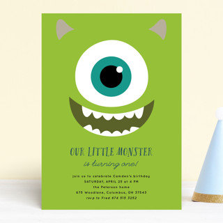 Disney and Pixar's Monster Mike Children's Birthday Party Invitations