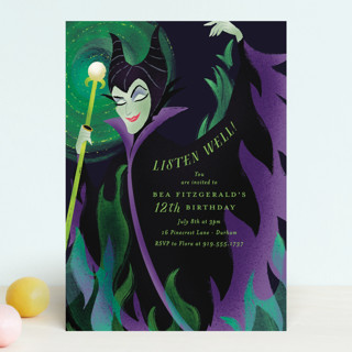Magnificent Maleficent Children's Birthday Party Invitations