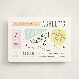 Details details Children's Birthday Party Invitations
