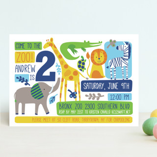 Bright Jungle Children's Birthday Party Invitations
