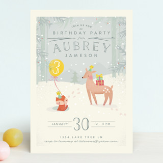Winter Children's Birthday Party Invitations