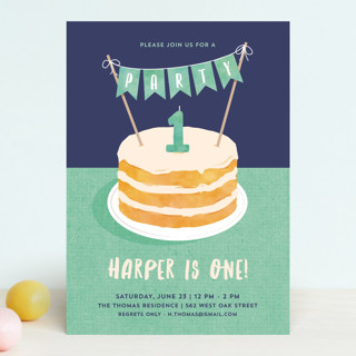 Buttercream & Bunting Children's Birthday Party Invitations