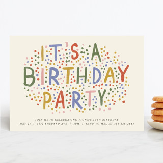 Sprinkle Dots Children's Birthday Party Invitations
