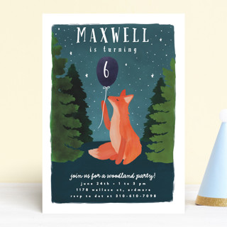 Woodland Fox Children's Birthday Party Invitations