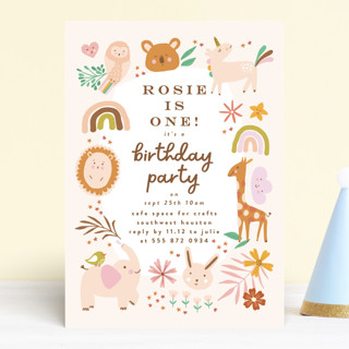 safari baby Children's Birthday Party Invitations