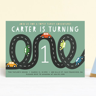 Little Racer Children's Birthday Party Invitations