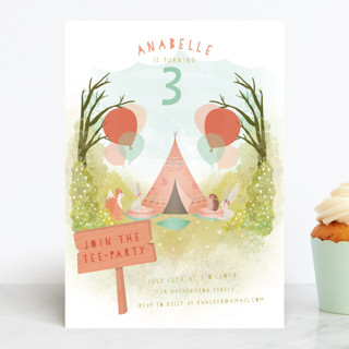 Tee Party Children's Birthday Party Invitations