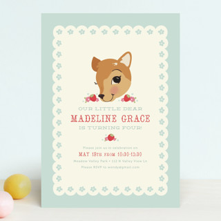 Fancy Fawn Children's Birthday Party Invitations