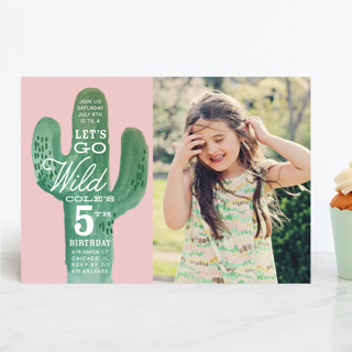 Wild Cactus Children's Birthday Party Invitations