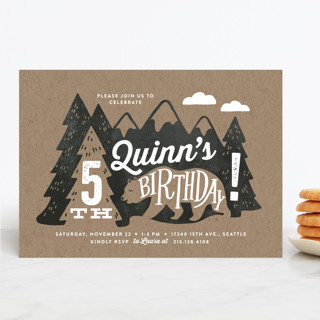 Northwoods Children's Birthday Party Invitations