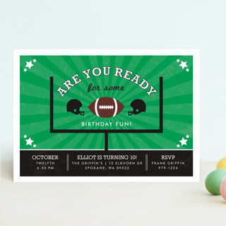 Go Team Children's Birthday Party Invitations