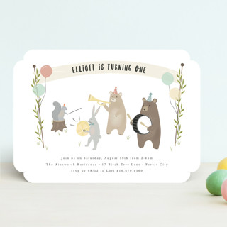 bears marching band Children's Birthday Party Invitations