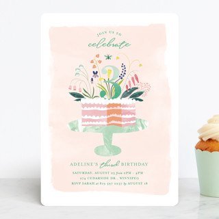 Birthday Botanicals Children's Birthday Party Invitations