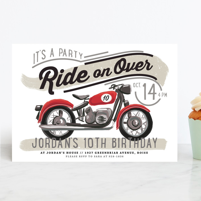 birthday rider Children’s Birthday Party Invitations by Rebecca