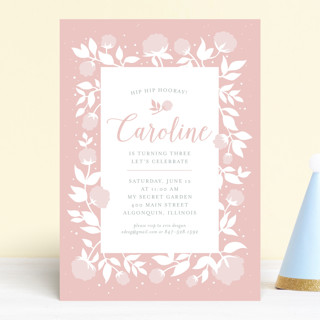 sweet bloooms Children's Birthday Party Invitations