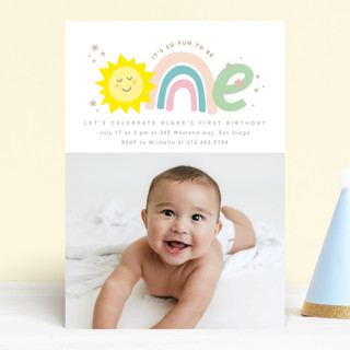 so fun to be one Children's Birthday Party Invitations