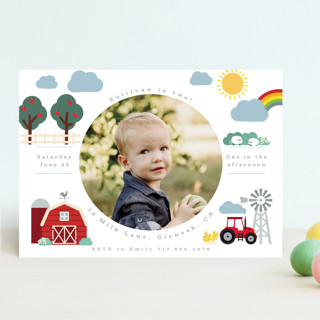 Down by the farm Children's Birthday Party Invitations