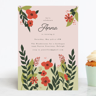 Garden Party Joy Children's Birthday Party Invitations
