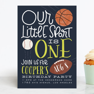 Sports Fan Children's Birthday Party Invitations