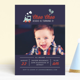Party Train Children's Birthday Party Invitations