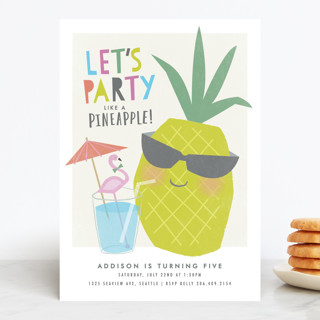 Party like a pineapple Children's Birthday Party Invitations