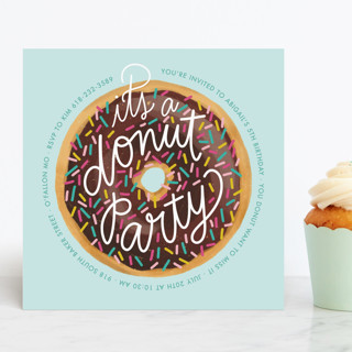 donut party Children's Birthday Party Invitations