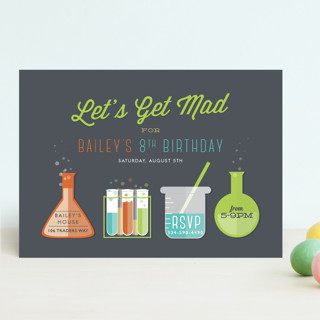 Mad Scientist Children's Birthday Party Invitations