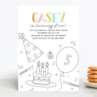make and color Children's Birthday Party Invitations