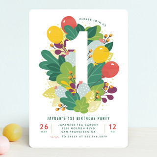 Colorful Cactus Party Children's Birthday Party Invitations