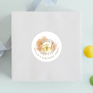 modern safari Children's Birthday Party Stickers