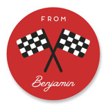 Formula one car Children's Birthday Party Stickers