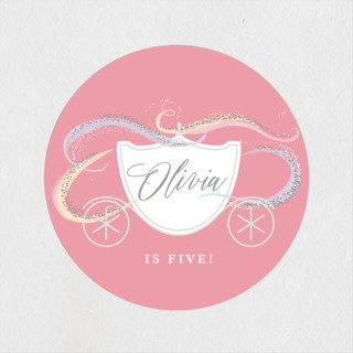 Shimmering Princess Children's Birthday Party Stickers