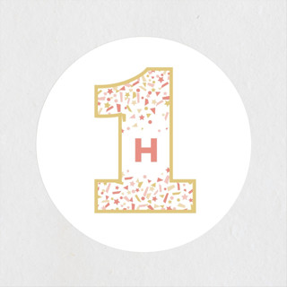 Big Confetti 1 Children's Birthday Party Stickers