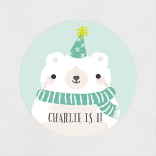 Polar Party Children's Birthday Party Stickers