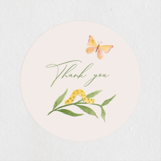 Let's grow Children's Birthday Party Stickers