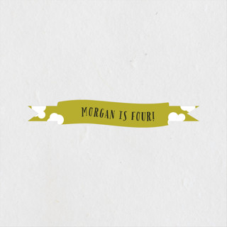 Banner Takeoff Children's Birthday Party Stickers