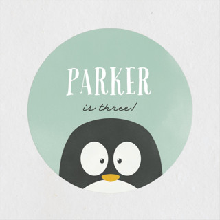 Penguin Party Children's Birthday Party Stickers